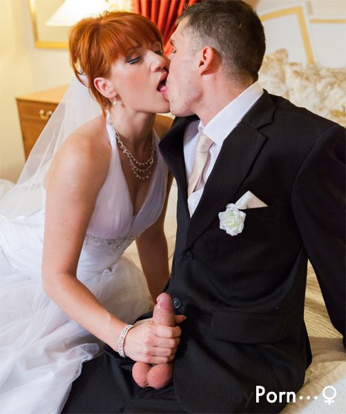 Redheaded Bride Fuck With Groom And Jis Friend - Lucy Bell