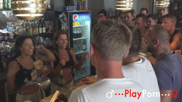 Orgy Sex With Two Barmaid - Evelin and Silvie