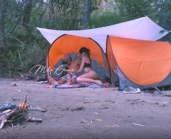 Amateur Sex in a Tent - Mila Grace