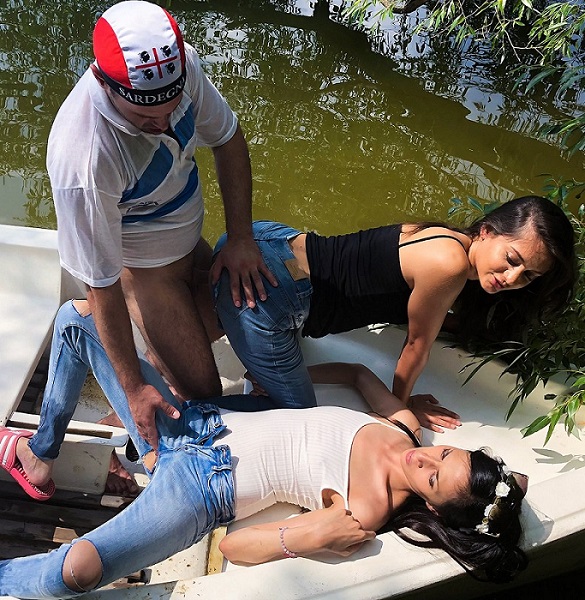 Threesome Sex In Jeans Outdoor - Ashley Ocean and Shrima Malati