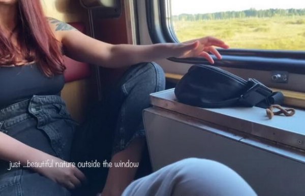 Blowjob And Sex On The Train From A Girl In The Carriage With Conversations - LeoKleo