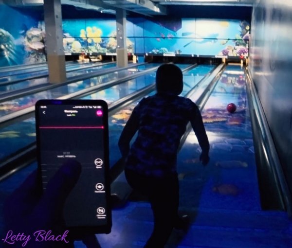 Remote Vibrator In Bowling With Friend - Letty Black