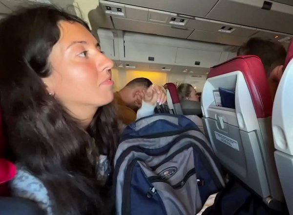 Risky Extreme Public Handjob and Blowjob on Plane - Katty West