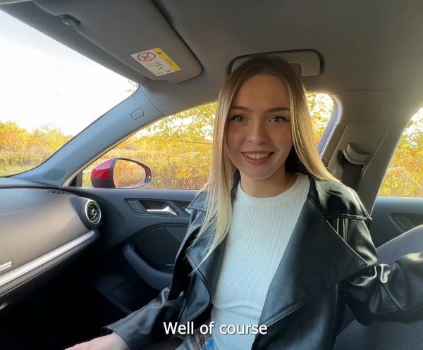 Cute Girl Gave A Blowjob In The Car - LIs Evans