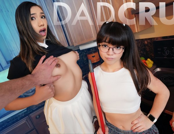 StepDad Fuck StepDaughter And Her Girlfriend - Kimora Quin, Mochi Mona