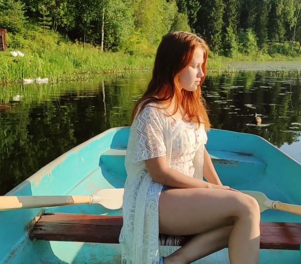 Russian Youth Sex On A Boat In A Village On A River - Nika Nut