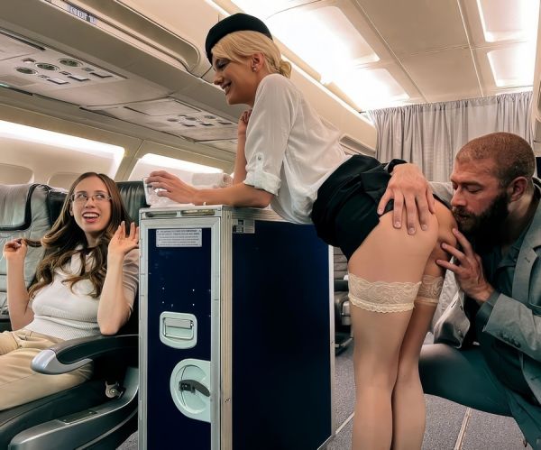 Flight Attendant Has Sex With Pilot On Plane During Flight - Kenna James