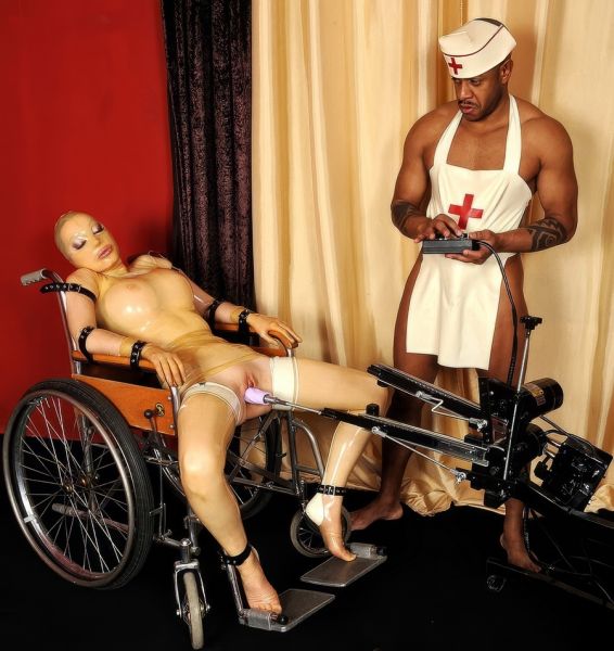 A Slut In Latex Gets Fucked By A Sex Machine In A Wheelchair - Latex Lucy
